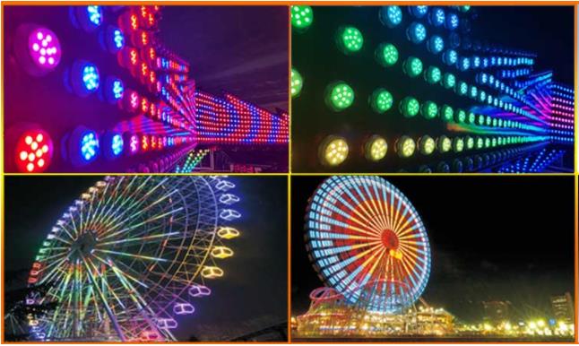 LED点光源灯12伏防水IP65 6灯LED像素游乐灯带外壳_拉斯维加斯游戏集团