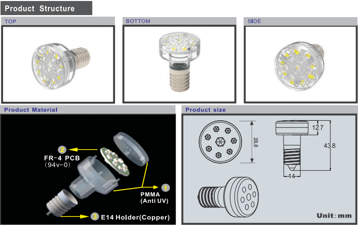 LED E14 娱乐灯 景观灯  AC24V 60V 120V 240V_拉斯维加斯游戏集团