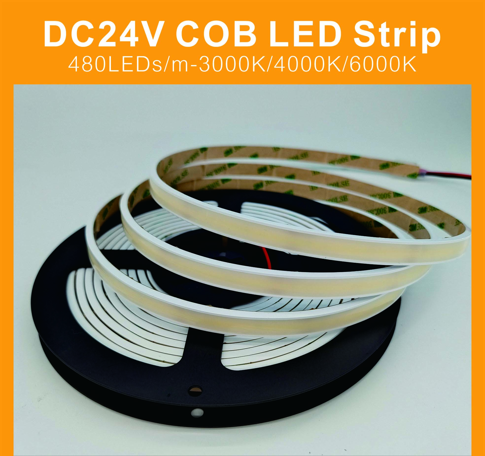 COB LED灯条白光6000K IP67防水24v低压LED线性灯带线条灯_拉斯维加斯游戏集团