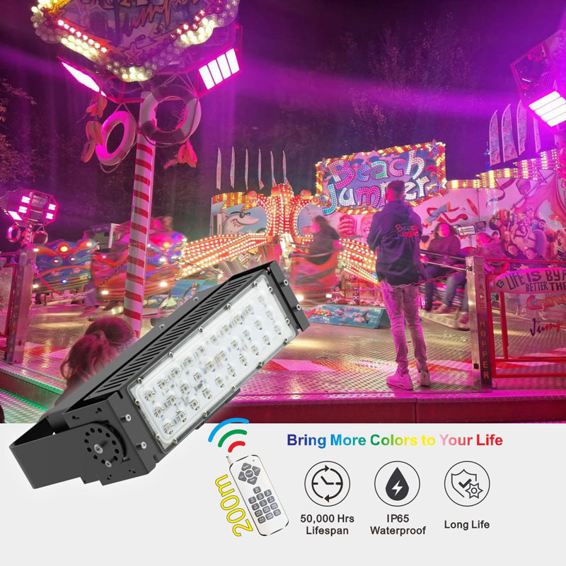 LED彩色投光灯 带？？？？50W变色RGB泛光灯_拉斯维加斯游戏集团