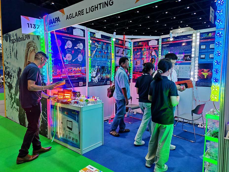 拉斯维加斯游戏照明AGLARE亮相2024 年曼谷 IAAPA 亚洲展览会
